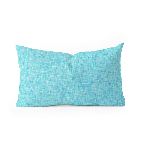 Holli Zollinger LINEN AQUA Oblong Throw Pillow