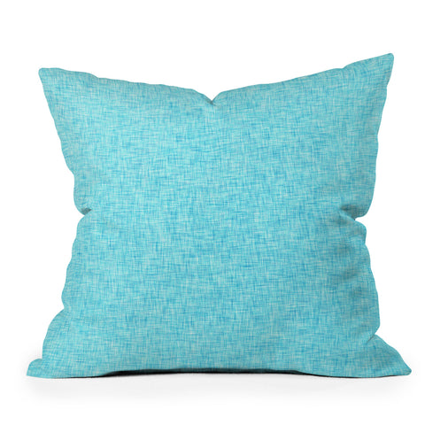 Holli Zollinger LINEN AQUA Throw Pillow