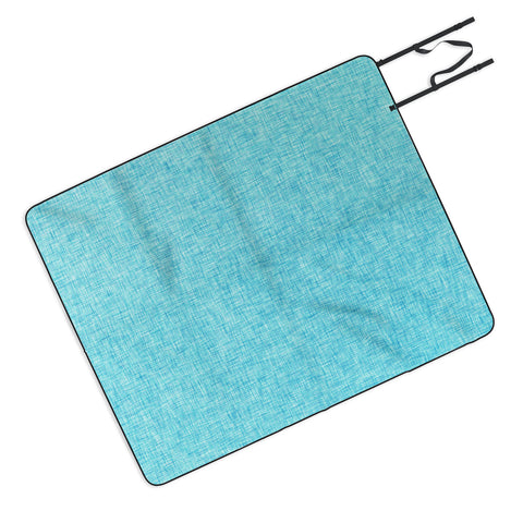 Holli Zollinger LINEN AQUA Picnic Blanket