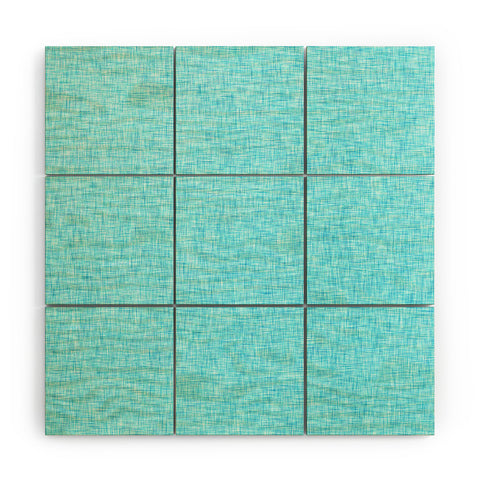 Holli Zollinger LINEN AQUA Wood Wall Mural