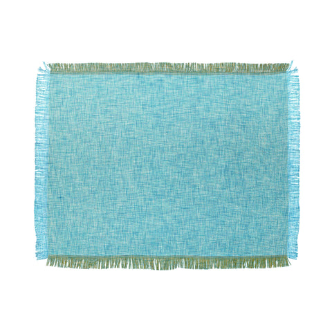 Holli Zollinger LINEN AQUA Throw Blanket