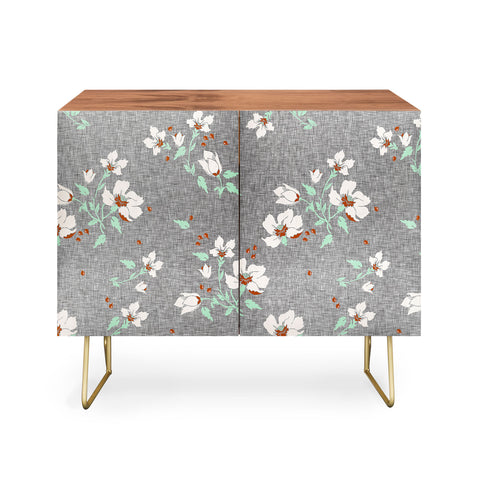 Holli Zollinger LINEN FLORAL MINT Credenza