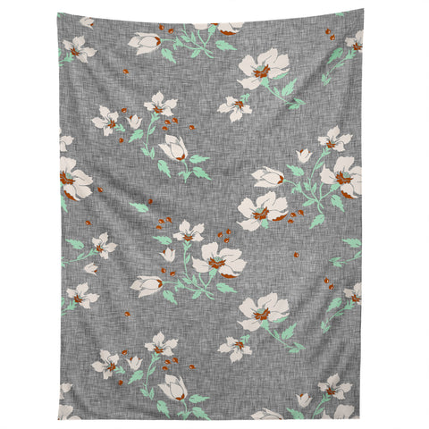Holli Zollinger LINEN FLORAL MINT Tapestry