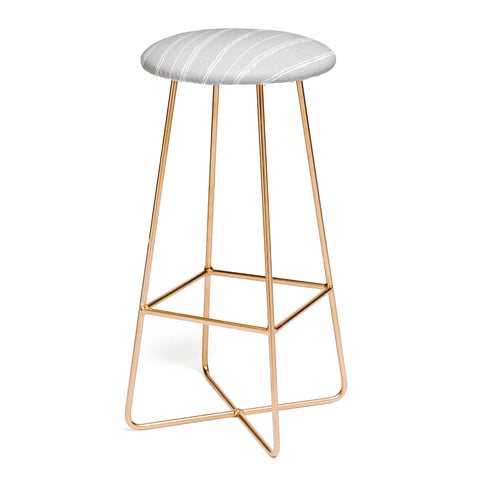 Holli Zollinger LINEN GREY STRIPE Bar Stool