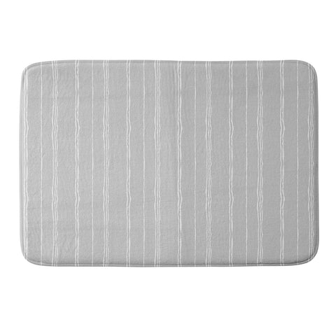 Holli Zollinger LINEN GREY STRIPE Memory Foam Bath Mat