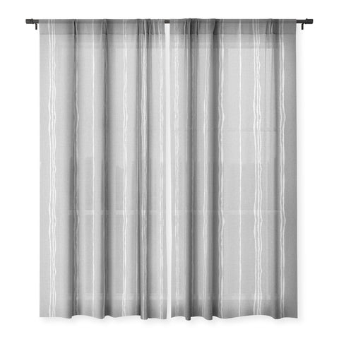 Holli Zollinger LINEN GREY STRIPE Sheer Non Repeat