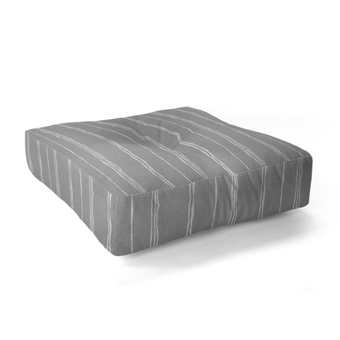 Holli Zollinger LINEN GREY STRIPE Floor Pillow Square