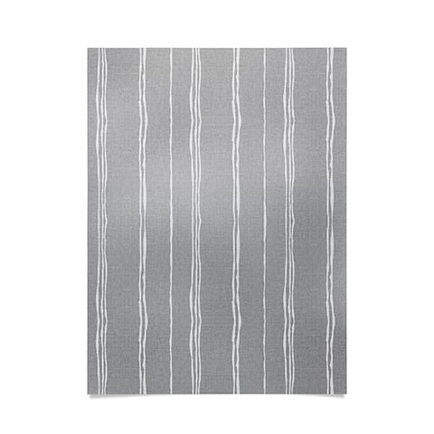 Holli Zollinger LINEN GREY STRIPE Poster