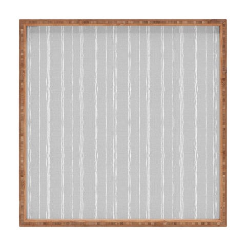 Holli Zollinger LINEN GREY STRIPE Square Tray