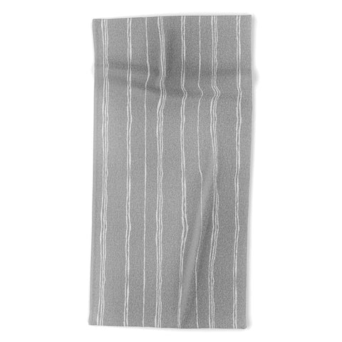Holli Zollinger LINEN GREY STRIPE Beach Towel
