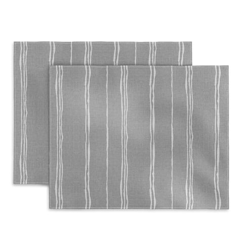 Holli Zollinger LINEN GREY STRIPE Placemat