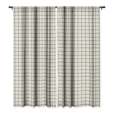 Holli Zollinger LINEN GRID Blackout Window Curtain