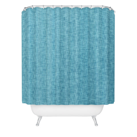 Holli Zollinger LINEN INDIGO Shower Curtain