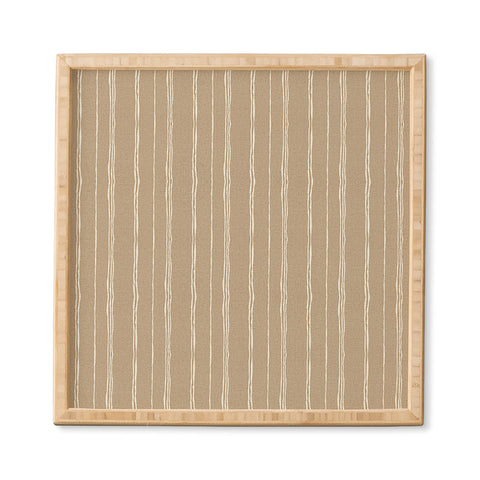 Holli Zollinger LINEN SAND STRIPE Framed Wall Art