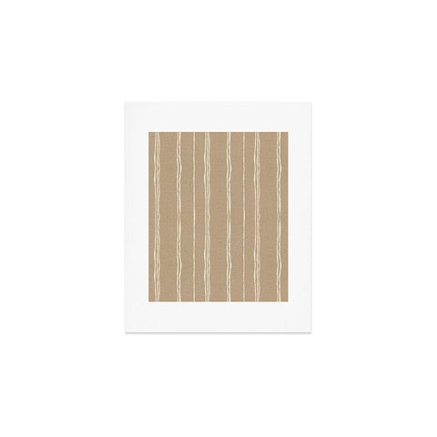 Holli Zollinger LINEN SAND STRIPE Art Print