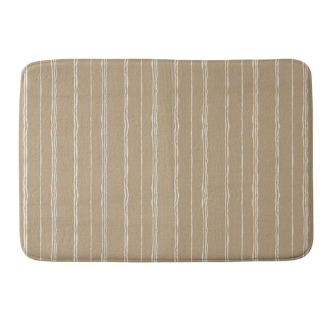 Holli Zollinger LINEN SAND STRIPE Memory Foam Bath Mat