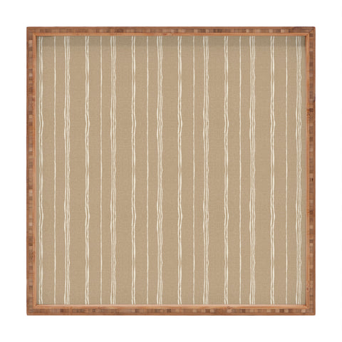Holli Zollinger LINEN SAND STRIPE Square Tray