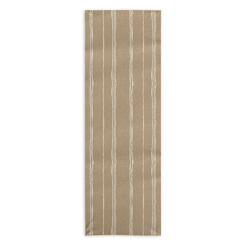 Holli Zollinger LINEN SAND STRIPE Yoga Towel
