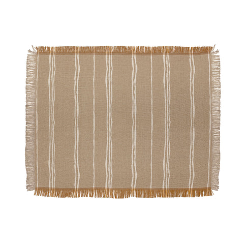 Holli Zollinger LINEN SAND STRIPE Throw Blanket