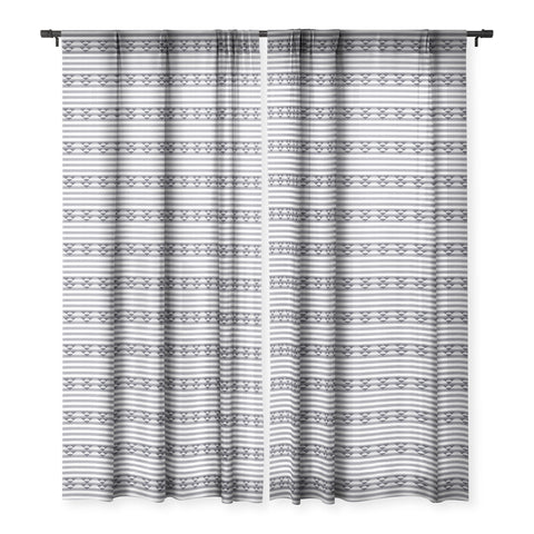 Holli Zollinger LINEN STRIPE Sheer Window Curtain