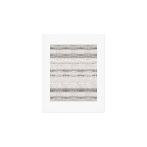 Holli Zollinger LINEN STRIPE RUSTIC Art Print