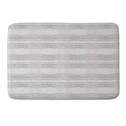 Holli Zollinger LINEN STRIPE RUSTIC Memory Foam Bath Mat