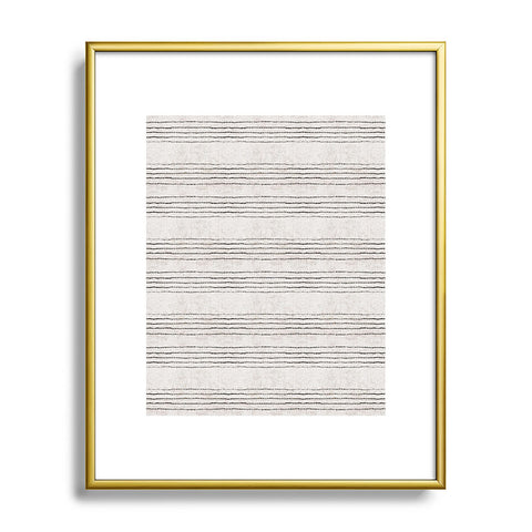 Holli Zollinger LINEN STRIPE RUSTIC Metal Framed Art Print