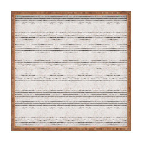 Holli Zollinger LINEN STRIPE RUSTIC Square Tray