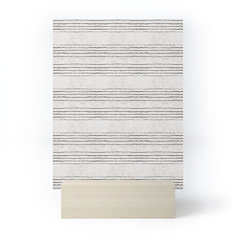 Holli Zollinger LINEN STRIPE RUSTIC Mini Art Print