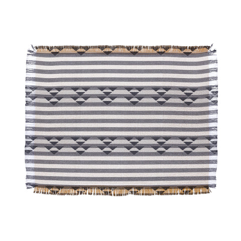 Holli Zollinger LINEN STRIPE Throw Blanket