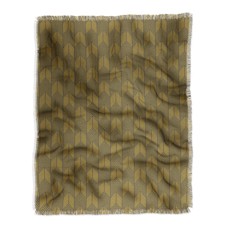 Holli Zollinger LONG ARROW OLIVE Throw Blanket