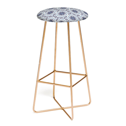 Holli Zollinger MADEIRA SUN TILE NAVY Bar Stool