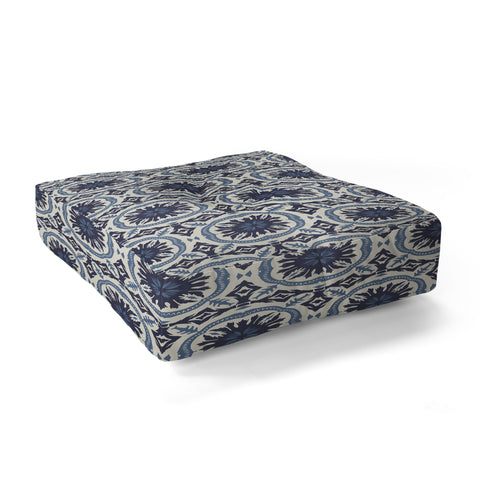 Holli Zollinger MADEIRA SUN TILE NAVY Floor Pillow Square