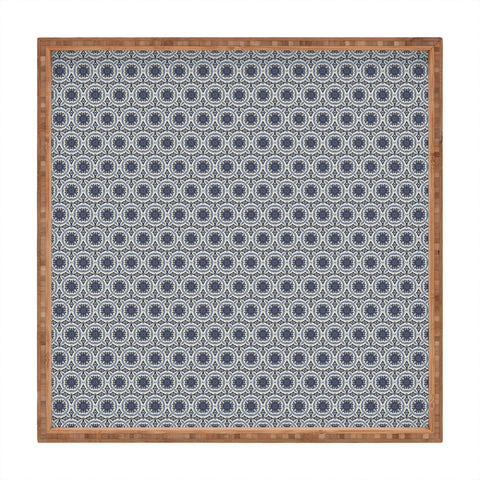 Holli Zollinger MADEIRA SUN TILE NAVY Square Tray