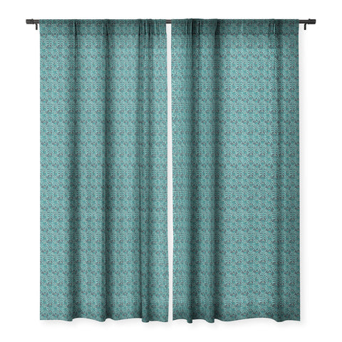Holli Zollinger MAISEY TEAL Sheer Window Curtain