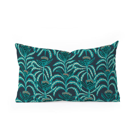 Holli Zollinger MAISEY TEAL Oblong Throw Pillow