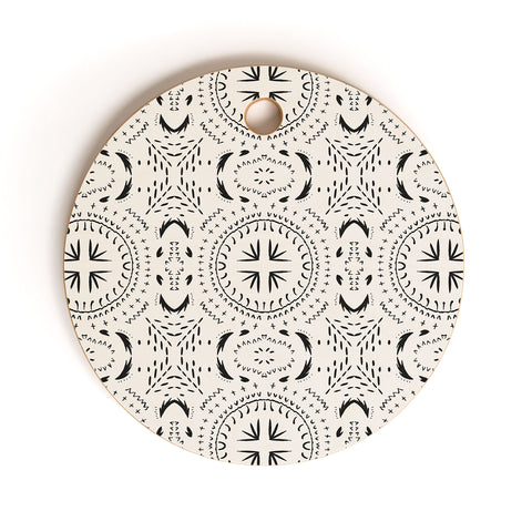 Holli Zollinger MANDALA TILE LIGHT Cutting Board Round