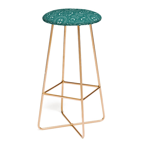Holli Zollinger MANDALA TILE MARINE Bar Stool
