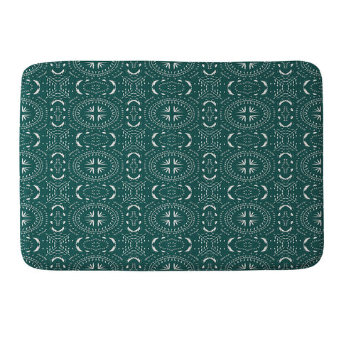 Holli Zollinger MANDALA TILE MARINE Memory Foam Bath Mat