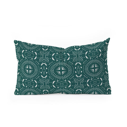 Holli Zollinger MANDALA TILE MARINE Oblong Throw Pillow