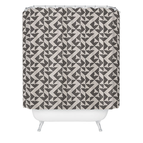 Holli Zollinger Mod Circuit Neutral Shower Curtain
