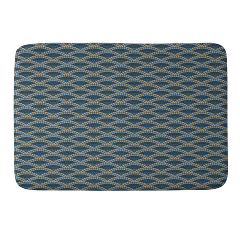 Holli Zollinger MOSAIC SCALLOP BLUE Memory Foam Bath Mat