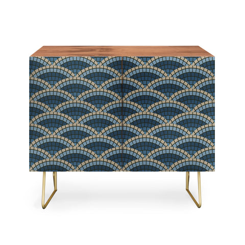 Holli Zollinger MOSAIC SCALLOP BLUE Credenza