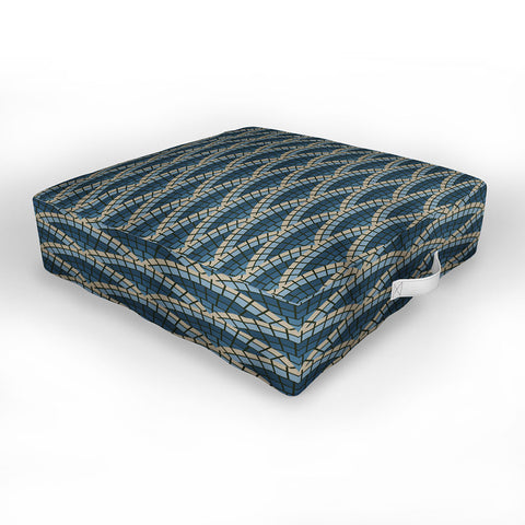 Holli Zollinger MOSAIC SCALLOP BLUE Outdoor Floor Cushion