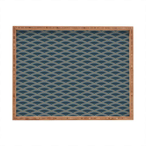 Holli Zollinger MOSAIC SCALLOP BLUE Rectangular Tray