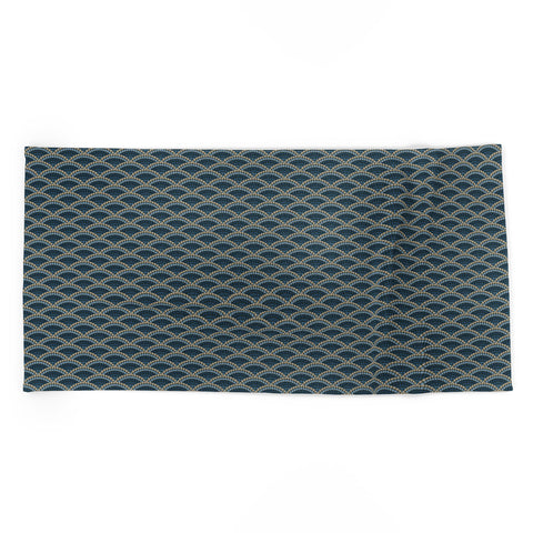 Holli Zollinger MOSAIC SCALLOP BLUE Beach Towel