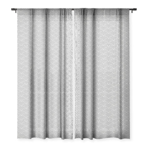 Holli Zollinger MOSAIC SCALLOP LIGHT Sheer Window Curtain