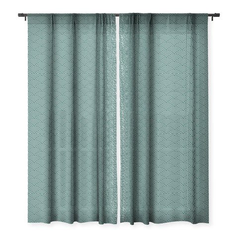 Holli Zollinger MOSAIC SCALLOP MARINE Sheer Window Curtain