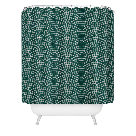 Holli Zollinger MOSAIC SCALLOP MARINE Shower Curtain