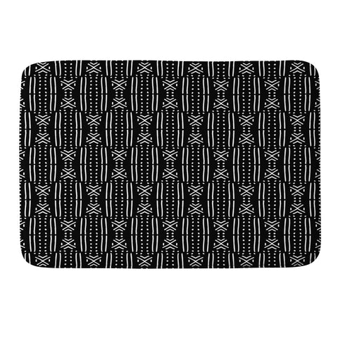 Holli Zollinger MUDCLOTH BLACK Memory Foam Bath Mat